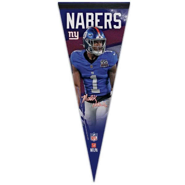 New York Giants Premium Pennant 12" x 30" Malik Nabers