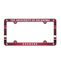 Wholesale-Oklahoma Sooners Lic Plate Frame Full Color