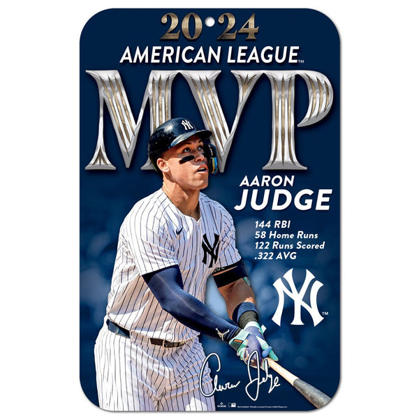 New York Yankees Plastic Sign 11" x 17" Aaron Judge