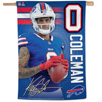 Buffalo Bills Vertical Flag 28" x 40" Keon Coleman