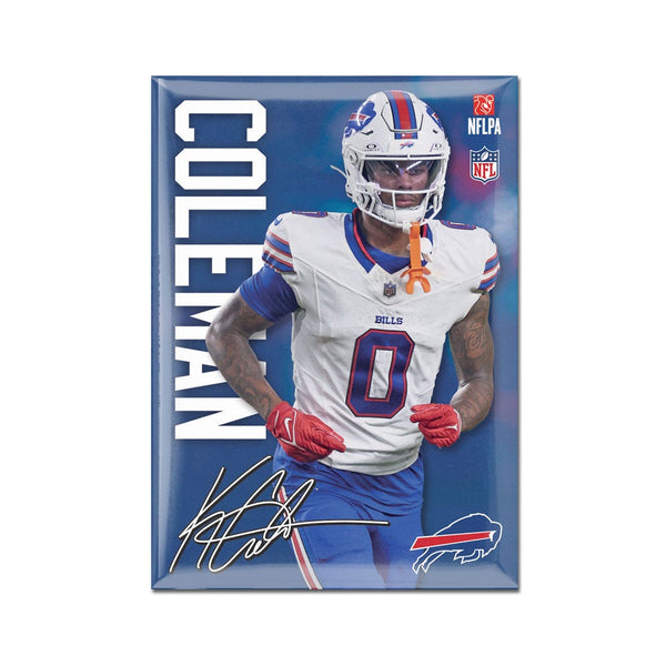 Buffalo Bills Metal Magnet 2.5" x 3.5" Keon Coleman