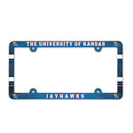 Kansas Jayhawks Lic Plate Frame Full Color