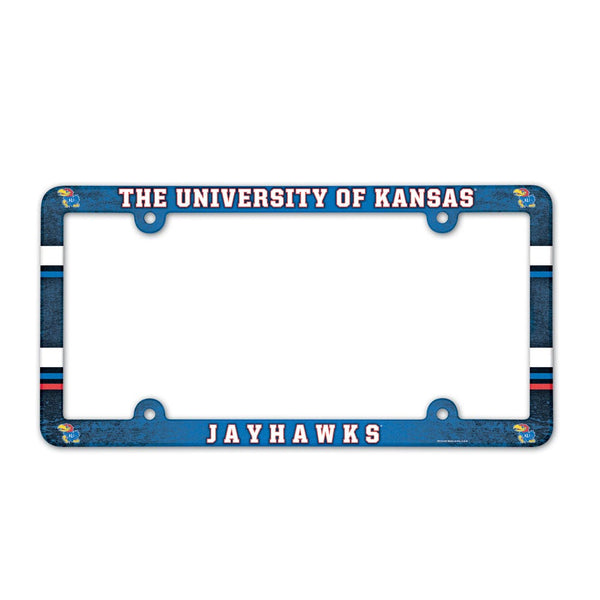 Kansas Jayhawks Lic Plate Frame Full Color