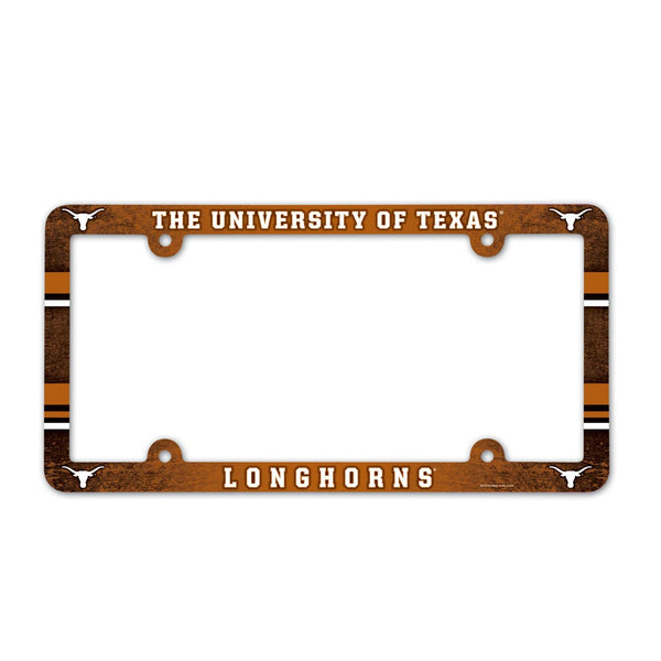 Texas Longhorns Lic Plate Frame Full Color