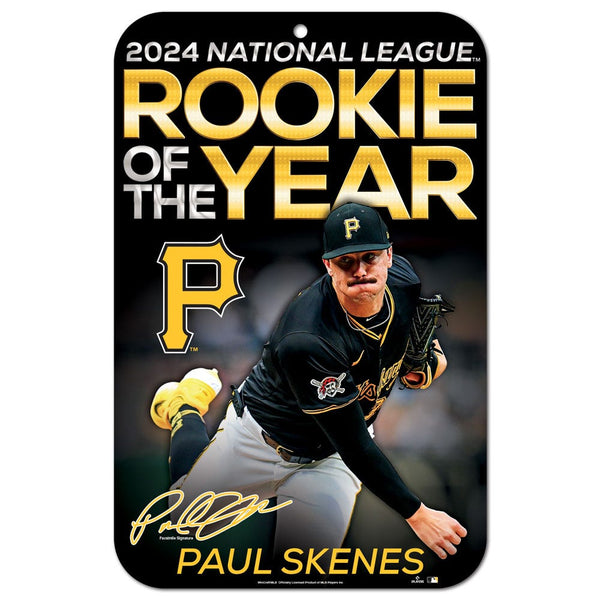Pittsburgh Pirates Plastic Sign 11" x 17" Paul Skenes