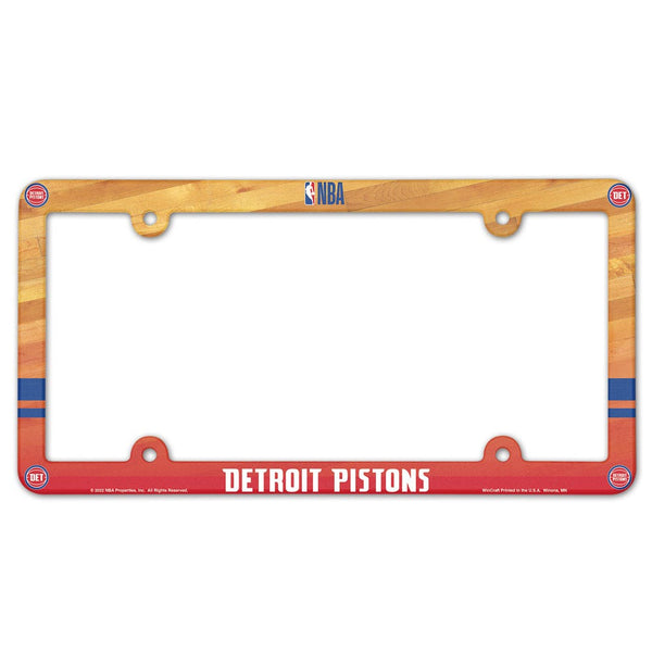 Detroit Pistons Lic Plate Frame Full Color