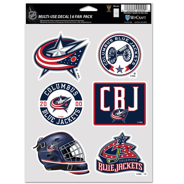 Columbus Blue Jackets Multi Use 6 FAN PACK
