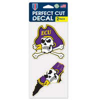 Wholesale-East Carolina Pirates Perfect Cut Decal Set of two 4"x4"