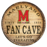 Maryland Terrapins Wood Sign 14" Rnd