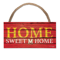Maryland Terrapins Wood Sign w/Rope 5" x 10"