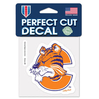 Wholesale-Clemson Tigers /College Vault vault Perfect Cut Color Decal 4" x 4"