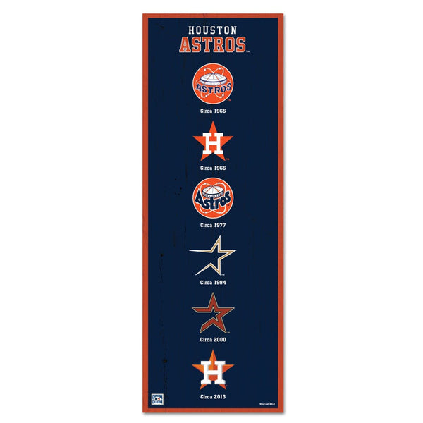 Houston Astros Wood Sign 6" x 17"