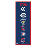 Chicago Cubs Wood Sign 6" x 17"