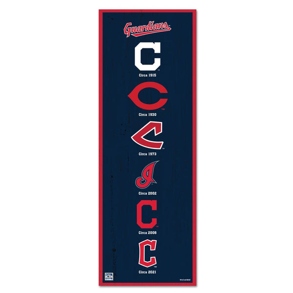 Cleveland Guardians Wood Sign 6" x 17"