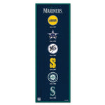 Seattle Mariners Wood Sign 6" x 17"