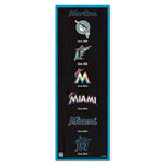 Miami Marlins Wood Sign 6" x 17"