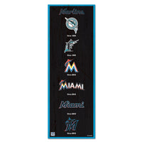 Miami Marlins Wood Sign 6" x 17"