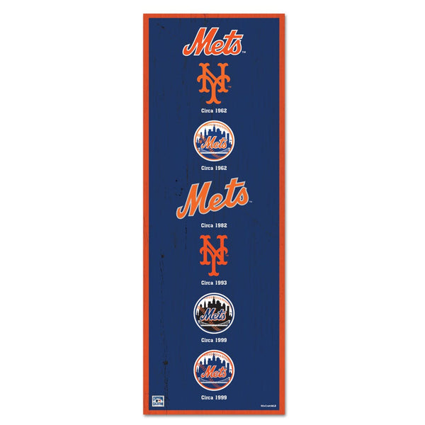 New York Mets Wood Sign 6" x 17"