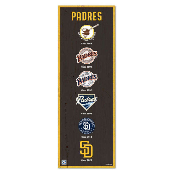 San Diego Padres Wood Sign 6" x 17"