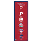 Philadelphia Phillies Wood Sign 6" x 17"
