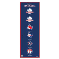 Texas Rangers Wood Sign 6" x 17"