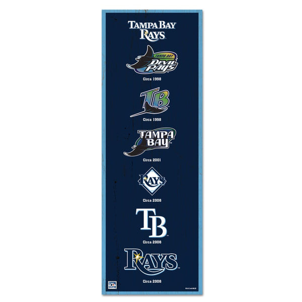 Tampa Bay Rays Wood Sign 6" x 17"