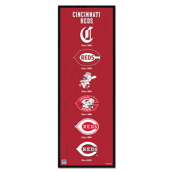 Cincinnati Reds Wood Sign 6" x 17"