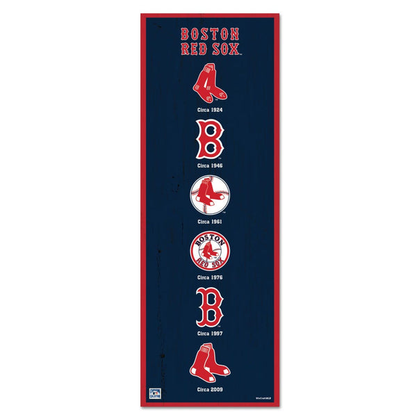 Boston Red Sox Wood Sign 6" x 17"