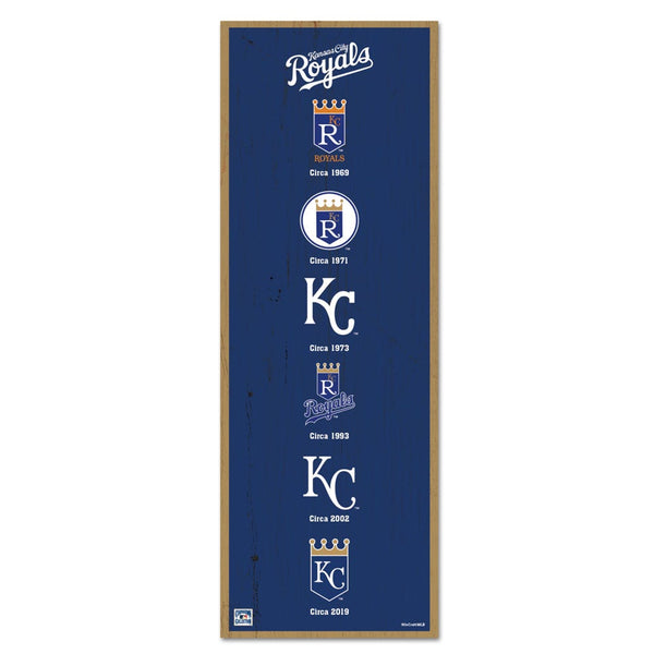 Kansas City Royals Wood Sign 6" x 17"