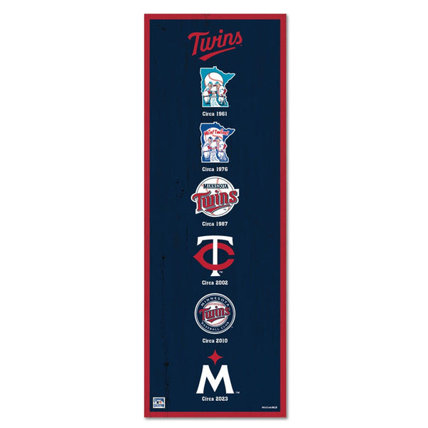Minnesota Twins Wood Sign 6" x 17"