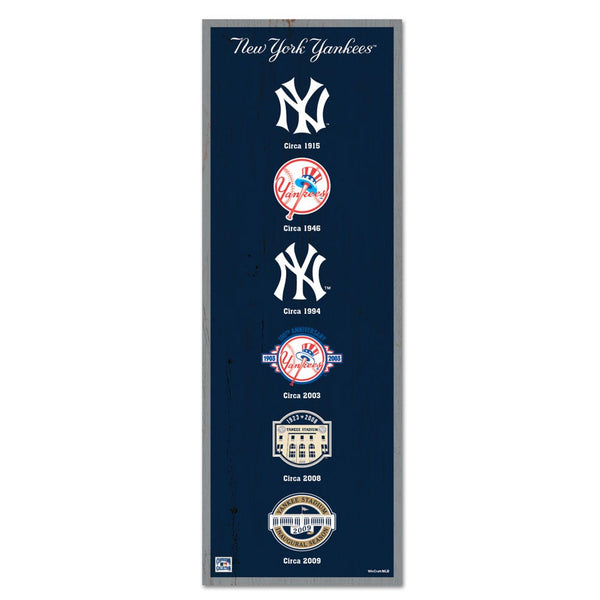 New York Yankees Wood Sign 6" x 17"