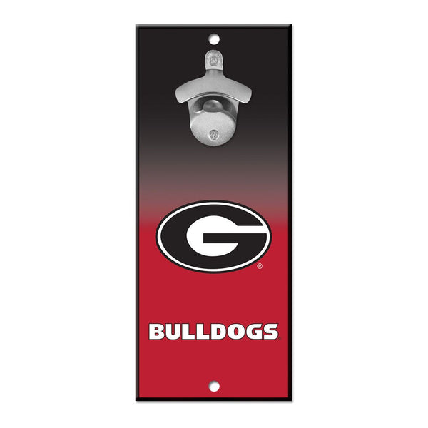 Georgia Bulldogs Bottle Opener Sign 5x11