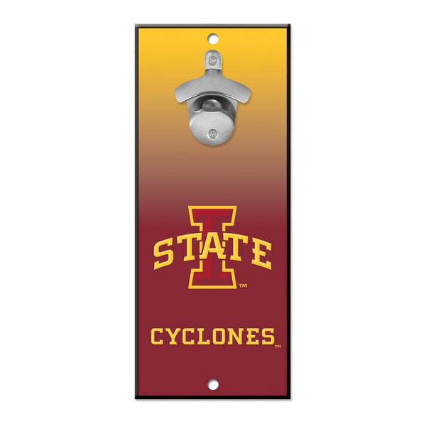 Iowa State Cyclones Bottle Opener Sign 5x11