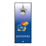Kansas Jayhawks Bottle Opener Sign 5x11