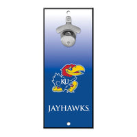 Kansas Jayhawks Bottle Opener Sign 5x11
