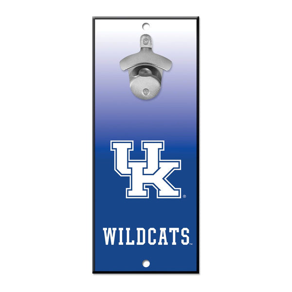 Kentucky Wildcats Bottle Opener Sign 5x11
