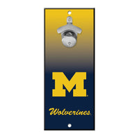 Michigan Wolverines Bottle Opener Sign 5x11