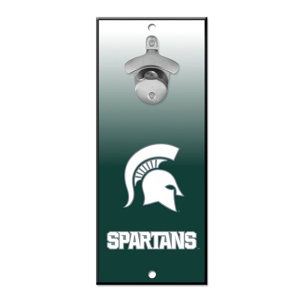 Michigan State Spartans Bottle Opener Sign 5x11