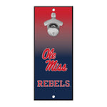 Ole Miss Rebels Bottle Opener Sign 5x11