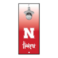 Nebraska Cornhuskers Bottle Opener Sign 5x11