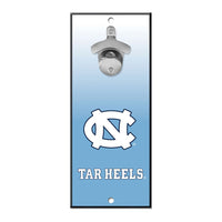 North Carolina Tar Heels Bottle Opener Sign 5x11