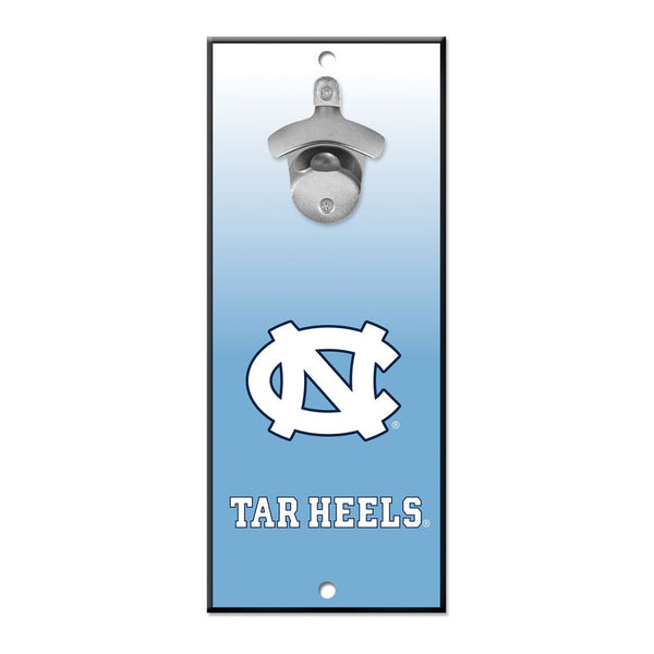 North Carolina Tar Heels Bottle Opener Sign 5x11