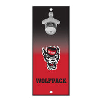 NC State Wolfpack Bottle Opener Sign 5x11