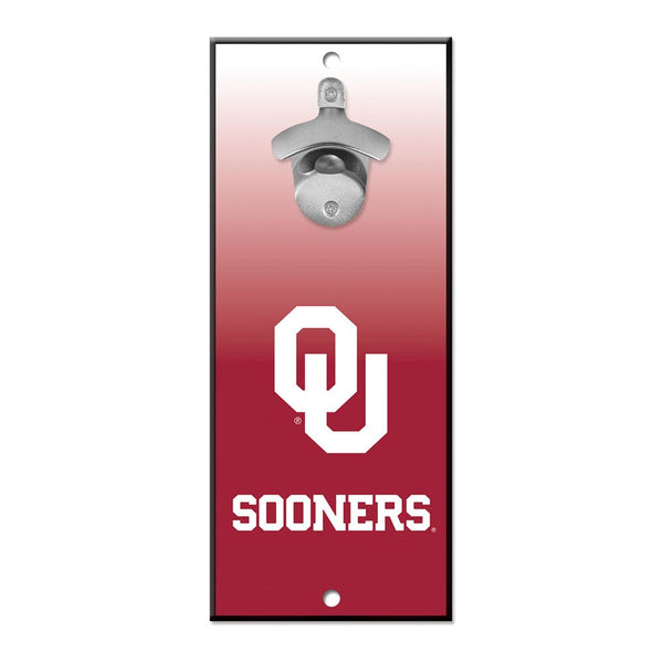 Oklahoma Sooners Bottle Opener Sign 5x11