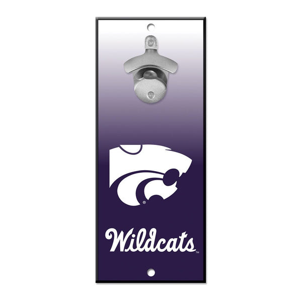 Kansas State Wildcats GRADIENT Bottle Opener Sign 5x11