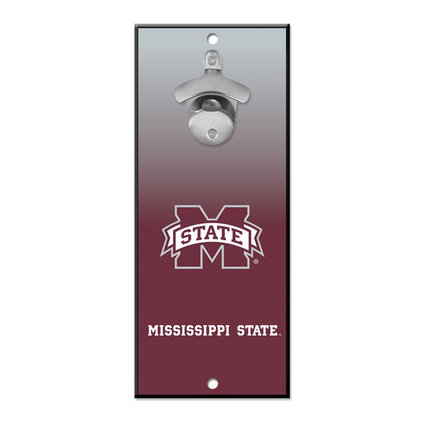 Mississippi State Bulldogs GRADIENT Bottle Opener Sign 5x11