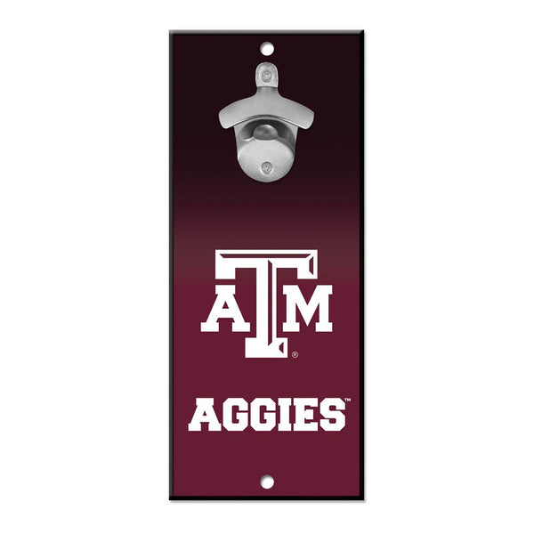 Texas A&M Aggies GRADIENT Bottle Opener Sign 5x11