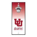 Utah Utes GRADIENT Bottle Opener Sign 5x11
