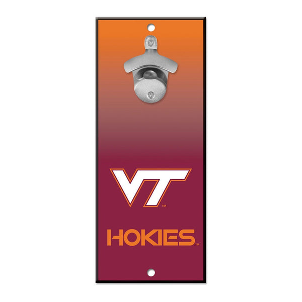 Virginia Tech Hokies GRADIENT Bottle Opener Sign 5x11