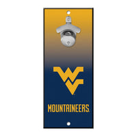 West Virginia Mountaineers GRADIENT Bottle Opener Sign 5x11